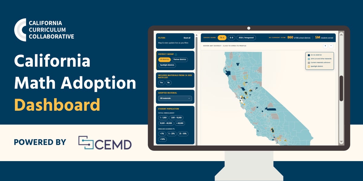 The New California Math Adoption Dashboard